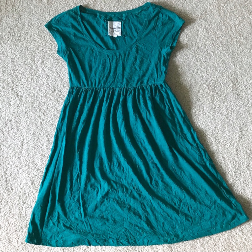 Heritage 1981 Teal Empire Waist Dress - Small